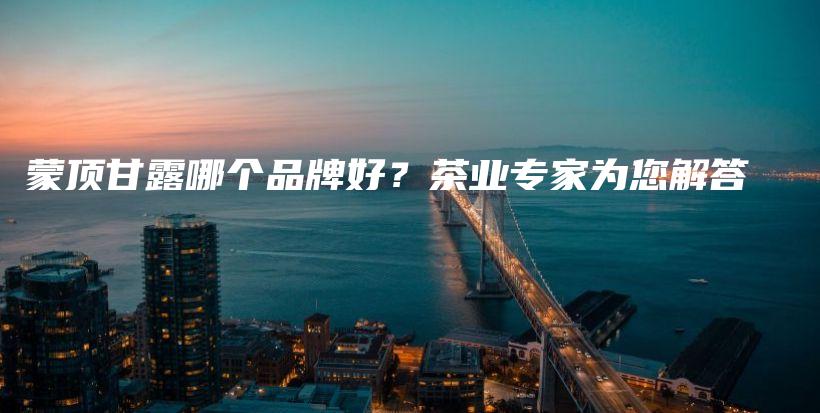 蒙顶甘露哪个品牌好？茶业专家为您解答插图