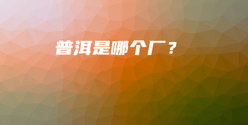 普洱是哪个厂？插图