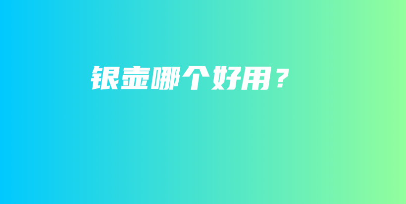 银壶哪个好用？插图