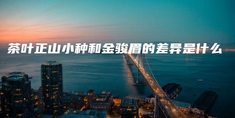茶叶正山小种和金骏眉的差异是什么插图