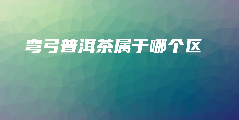 弯弓普洱茶属于哪个区插图