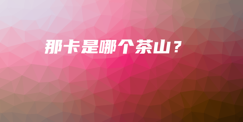 那卡是哪个茶山？插图