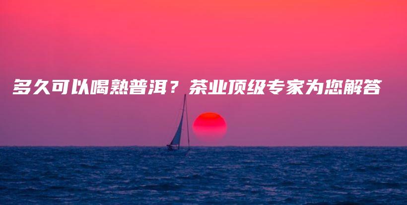 多久可以喝熟普洱？茶业顶级专家为您解答插图