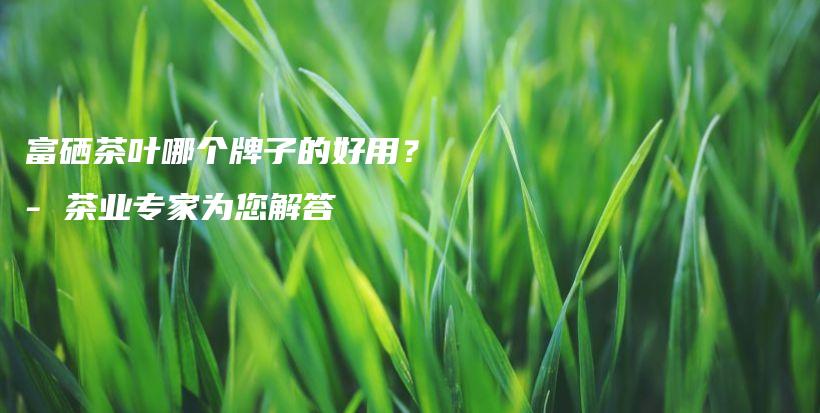 富硒茶叶哪个牌子的好用？- 茶业专家为您解答插图