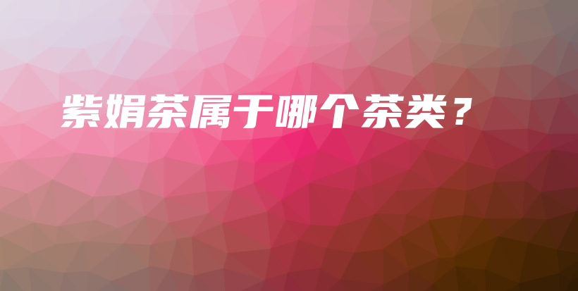 紫娟茶属于哪个茶类？插图