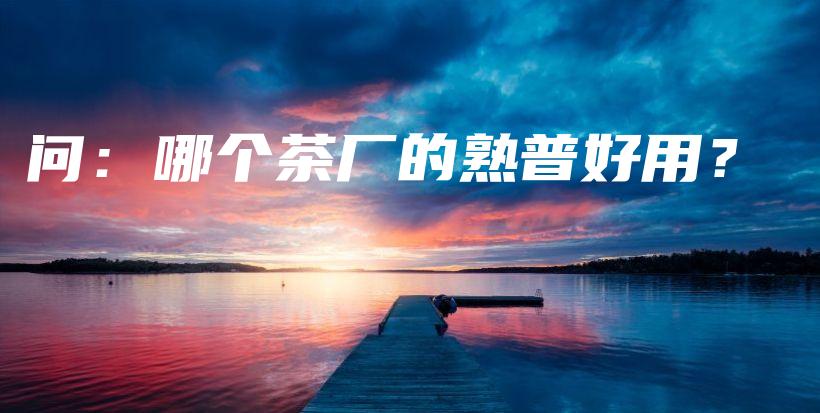 问：哪个茶厂的熟普好用？插图
