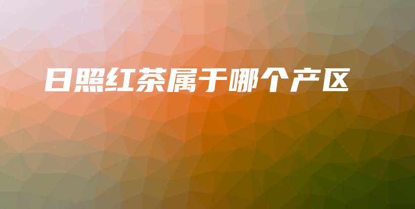 日照红茶属于哪个产区插图